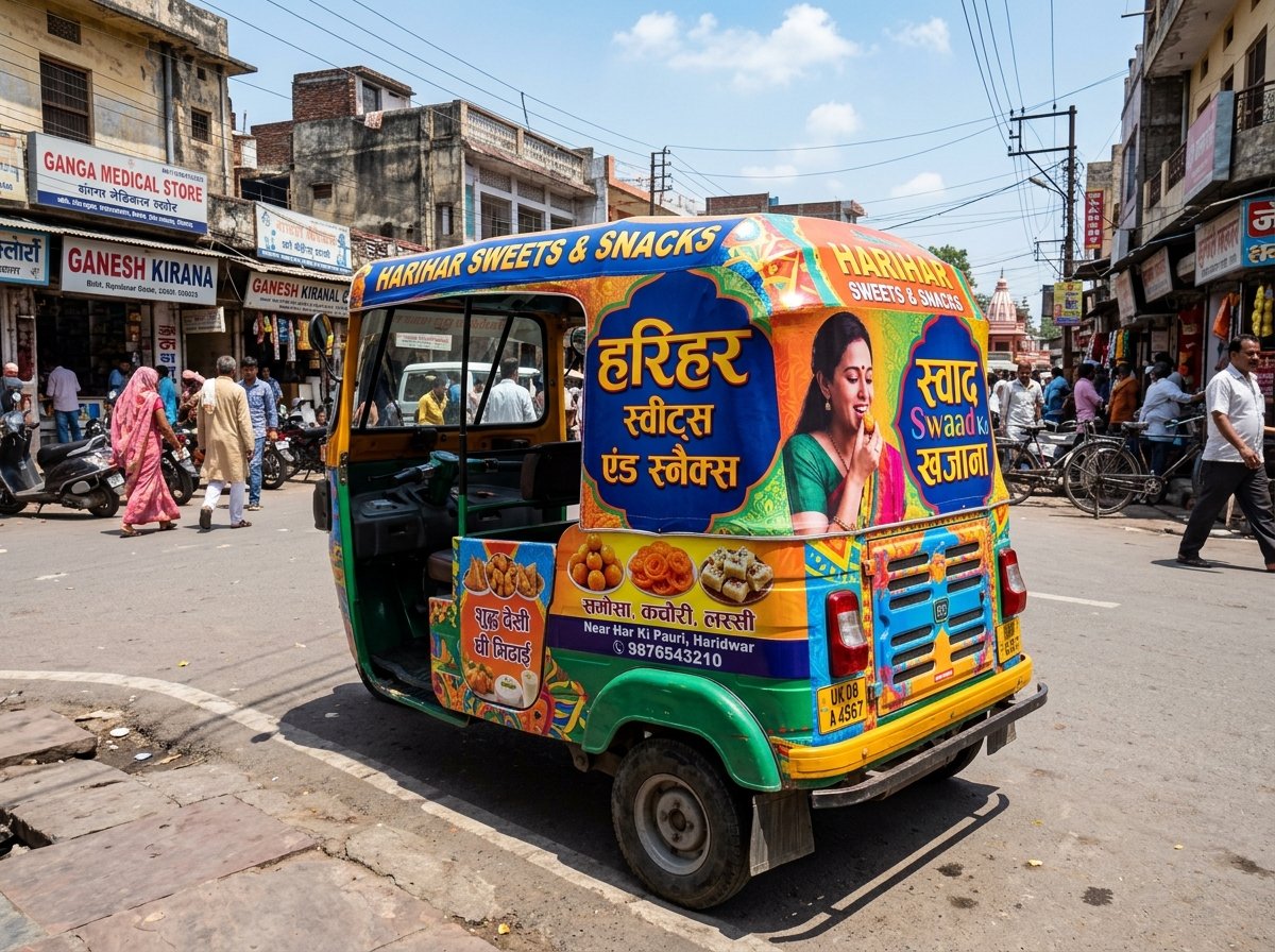 360 Auto Rickshaw & Transit Vinyl Wrap