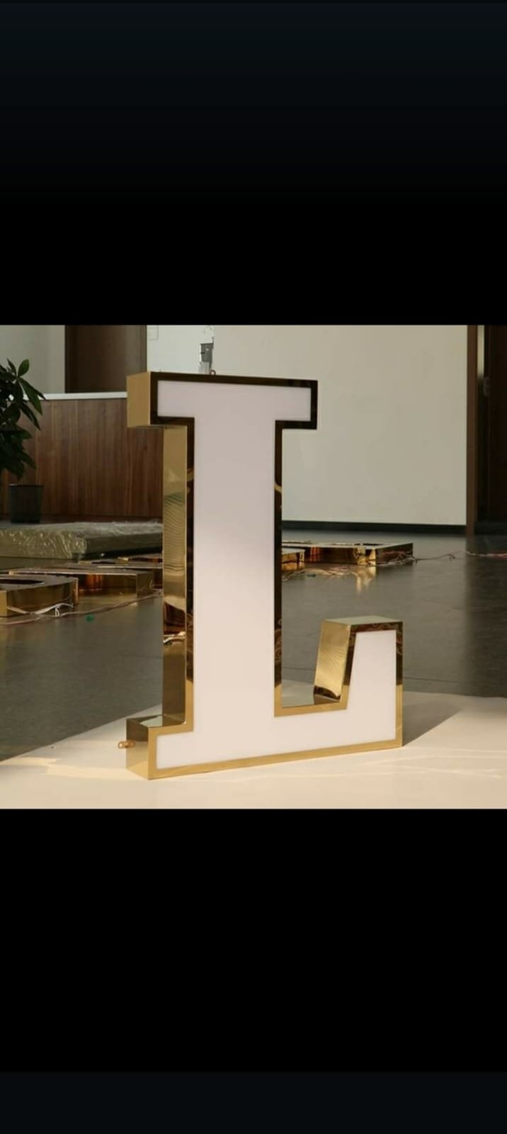 SS 304 Titanium Gold Mirror Letter 