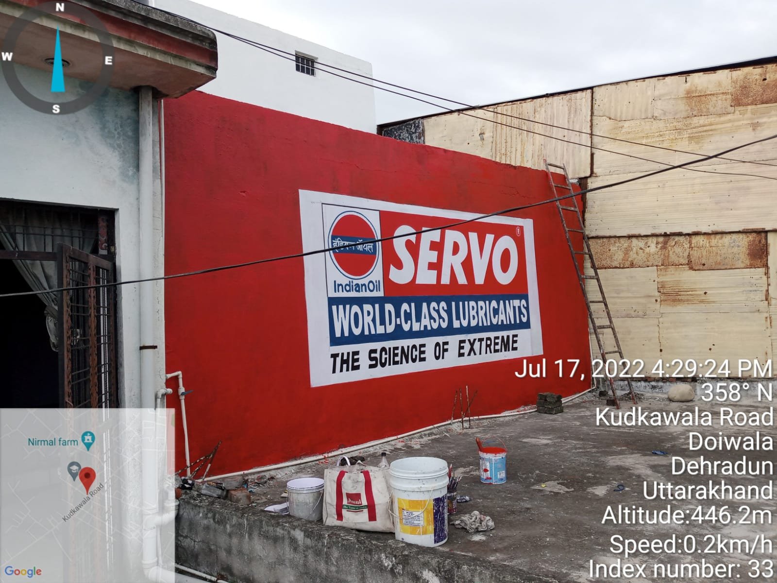 SERVO IndianOil Hand-Painted Brand Wall