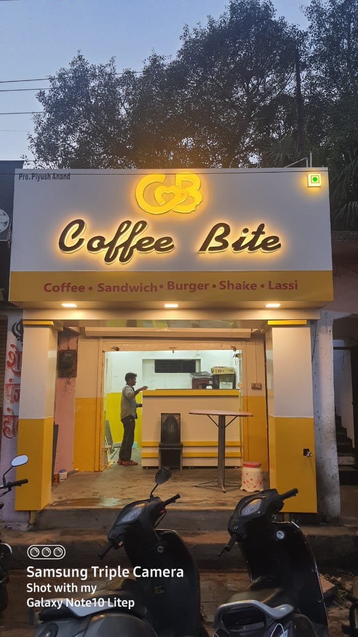 Coffee Bite Warm 3D LED Glow Sign