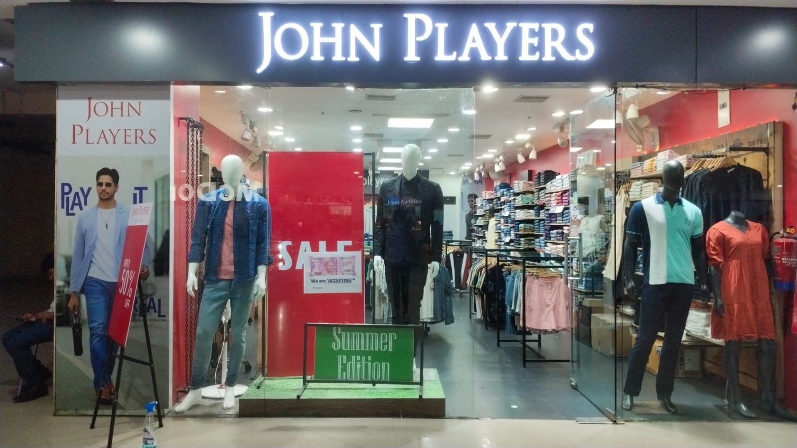 John Players Showroom 3D White Acrylic LED Board
